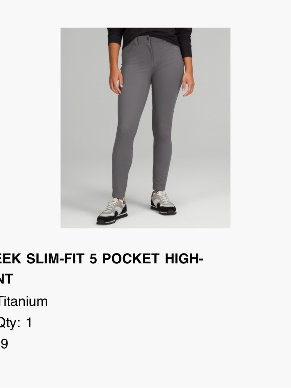 Lululemon City Sleek Slim-Fit 5 Pocket High-Rise Pants - Size 28